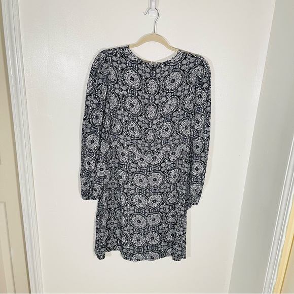 NEW Boden Crew Neck Print Mini Dress Black Paisley Pop Bohemian Preppy Retro - Picture 8 of 10